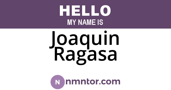 Joaquin Ragasa