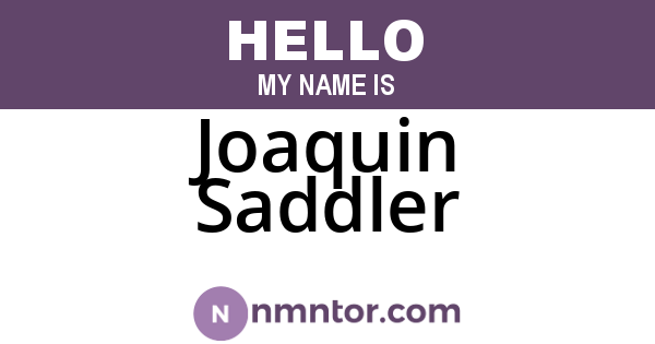 Joaquin Saddler
