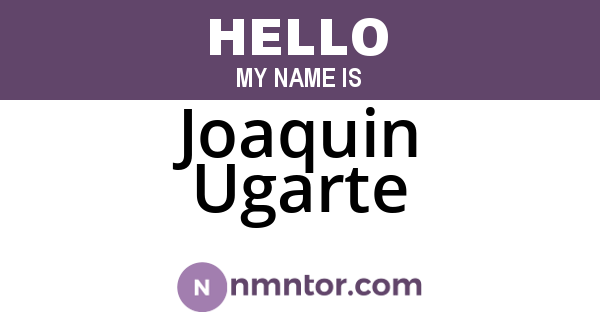 Joaquin Ugarte