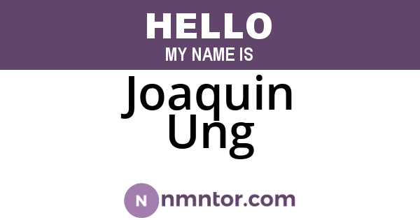 Joaquin Ung