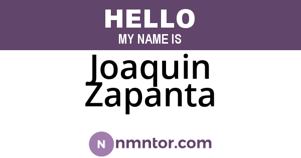 Joaquin Zapanta