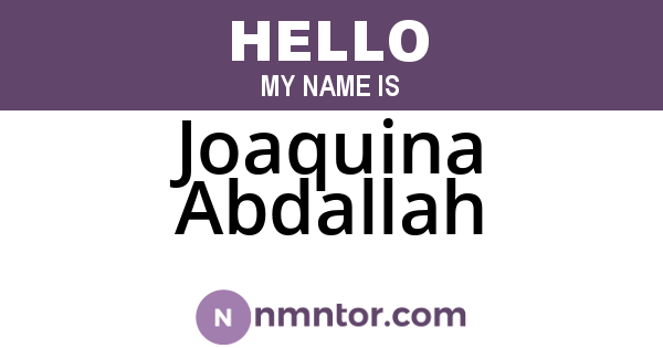 Joaquina Abdallah