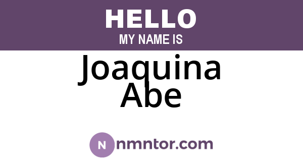 Joaquina Abe