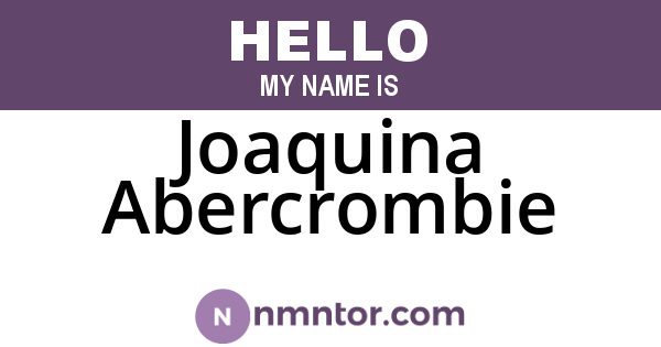 Joaquina Abercrombie