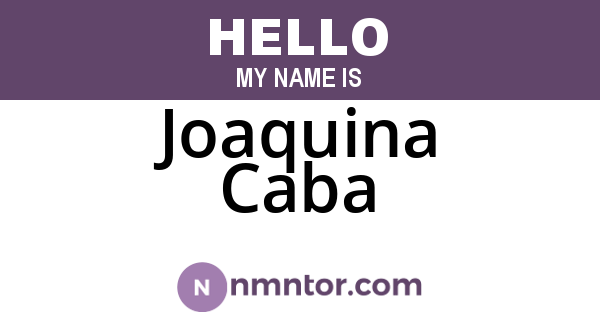 Joaquina Caba