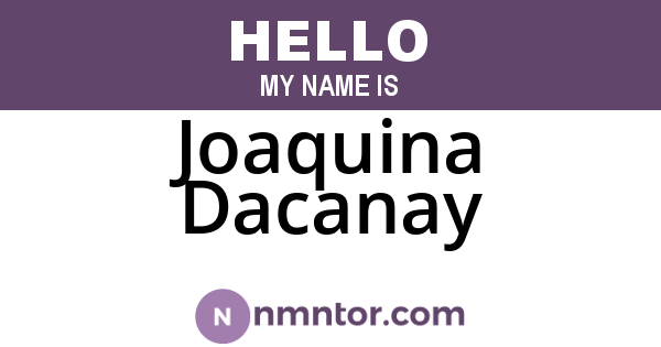 Joaquina Dacanay