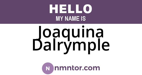 Joaquina Dalrymple