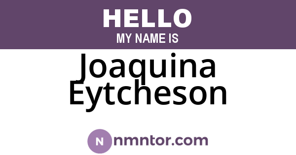 Joaquina Eytcheson