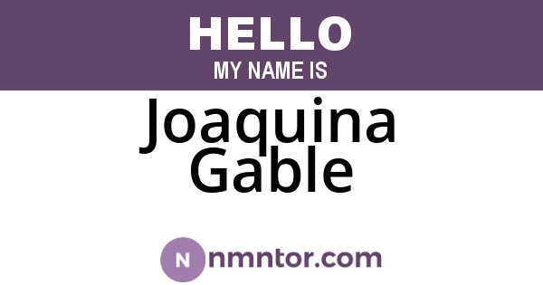 Joaquina Gable