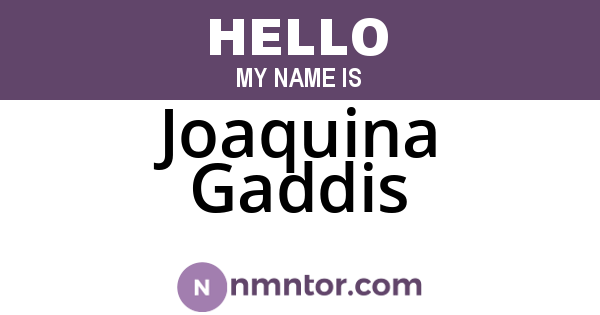 Joaquina Gaddis
