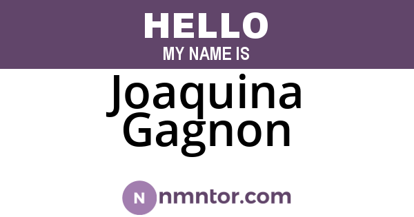 Joaquina Gagnon