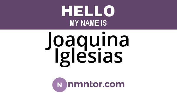 Joaquina Iglesias