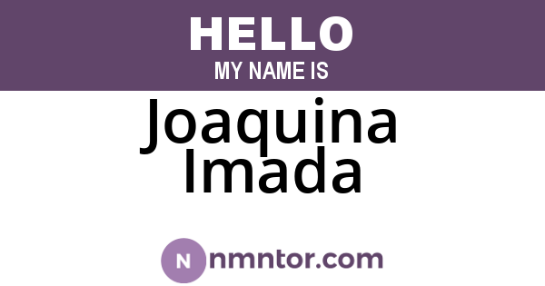 Joaquina Imada