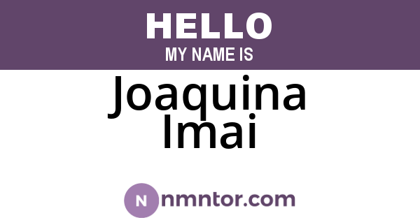 Joaquina Imai