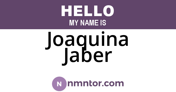 Joaquina Jaber