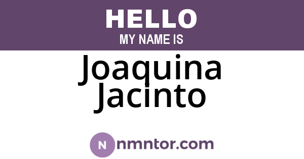 Joaquina Jacinto