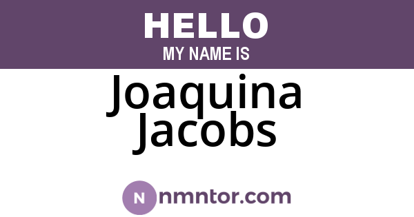 Joaquina Jacobs