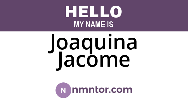 Joaquina Jacome