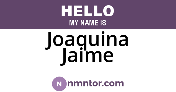 Joaquina Jaime