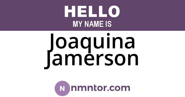 Joaquina Jamerson
