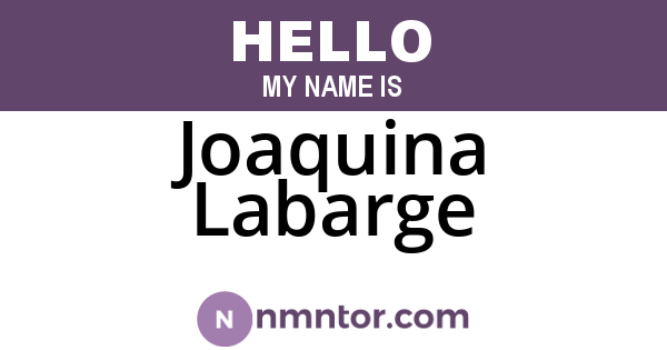Joaquina Labarge