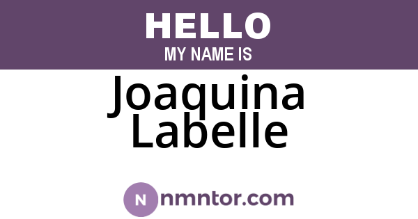 Joaquina Labelle