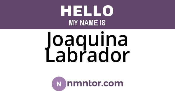 Joaquina Labrador