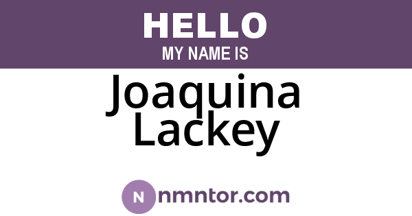 Joaquina Lackey