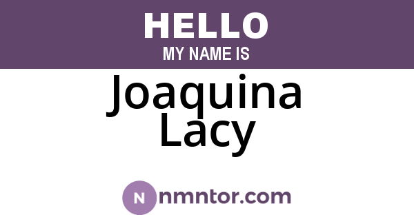 Joaquina Lacy