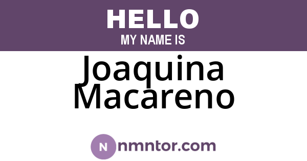 Joaquina Macareno
