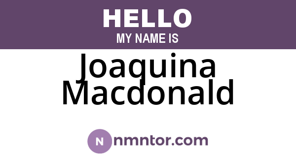 Joaquina Macdonald