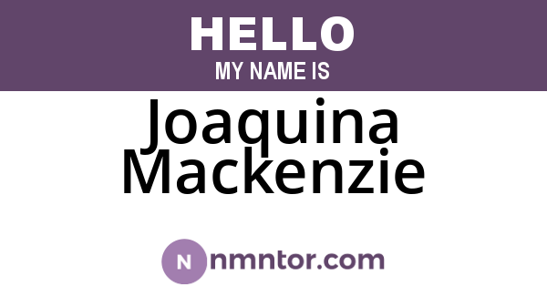 Joaquina Mackenzie