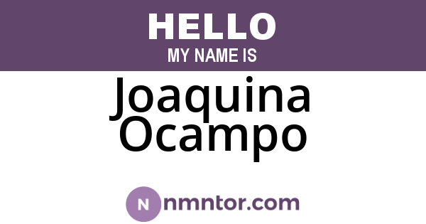 Joaquina Ocampo