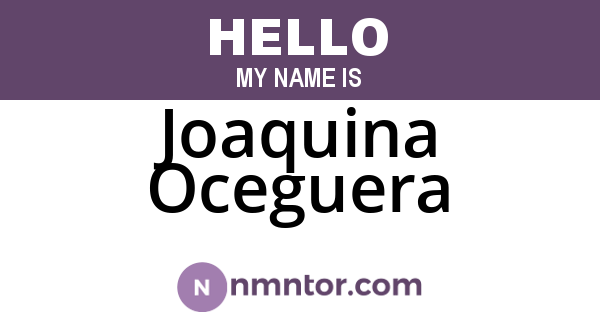 Joaquina Oceguera