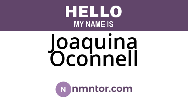 Joaquina Oconnell
