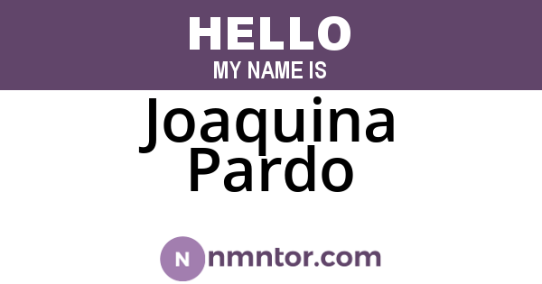 Joaquina Pardo