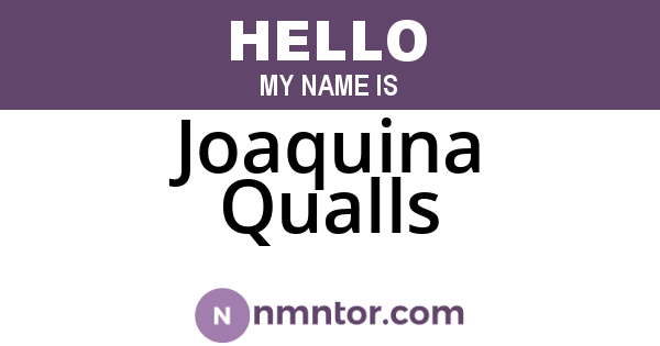 Joaquina Qualls