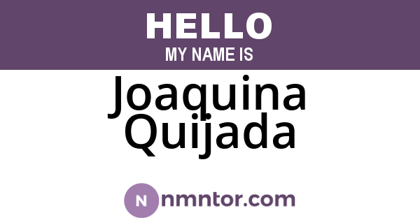 Joaquina Quijada