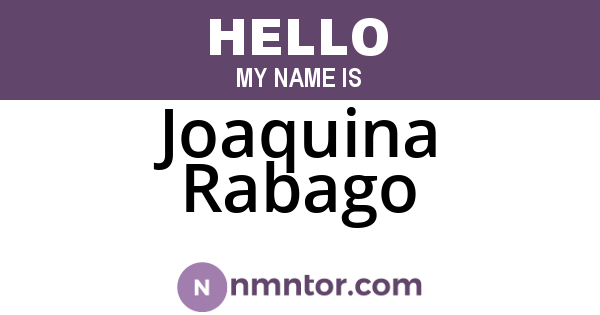 Joaquina Rabago