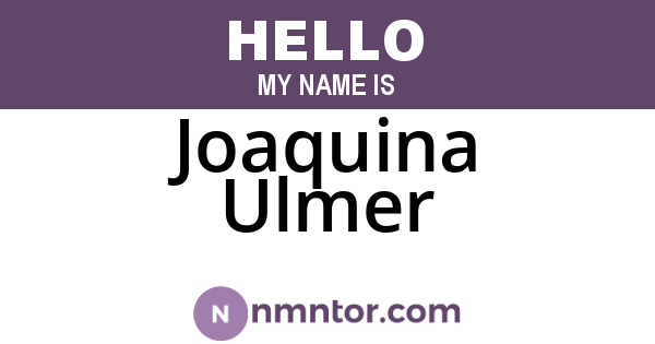 Joaquina Ulmer