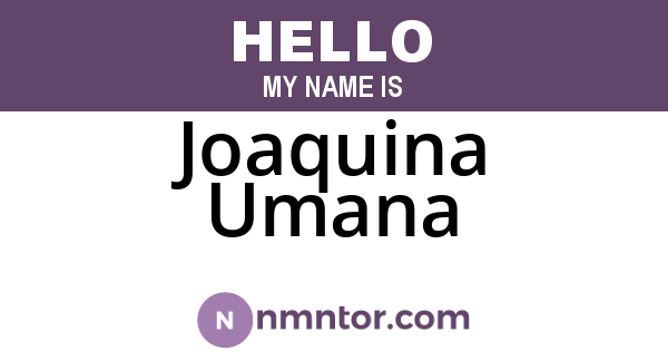 Joaquina Umana