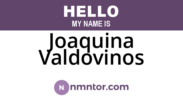 Joaquina Valdovinos