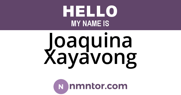 Joaquina Xayavong
