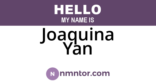 Joaquina Yan