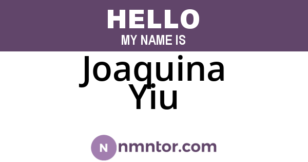 Joaquina Yiu