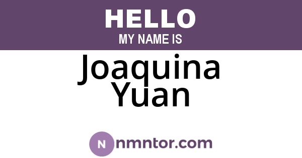Joaquina Yuan