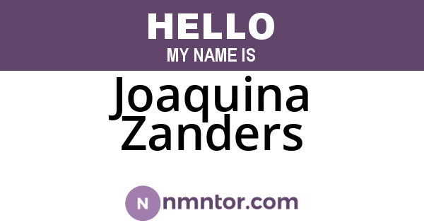 Joaquina Zanders