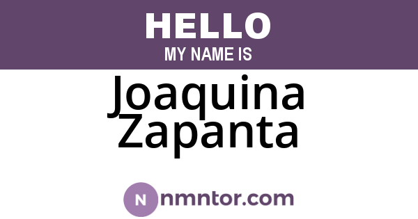 Joaquina Zapanta