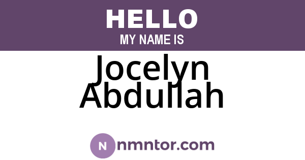 Jocelyn Abdullah