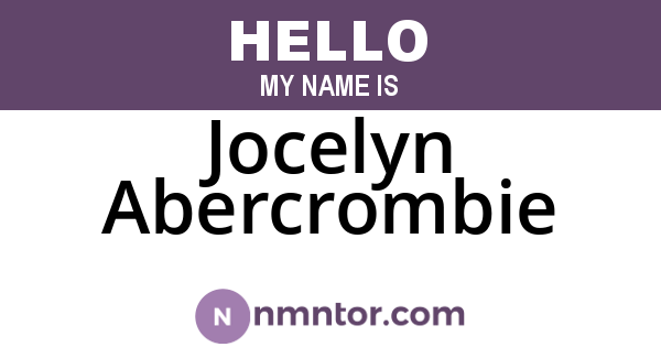 Jocelyn Abercrombie